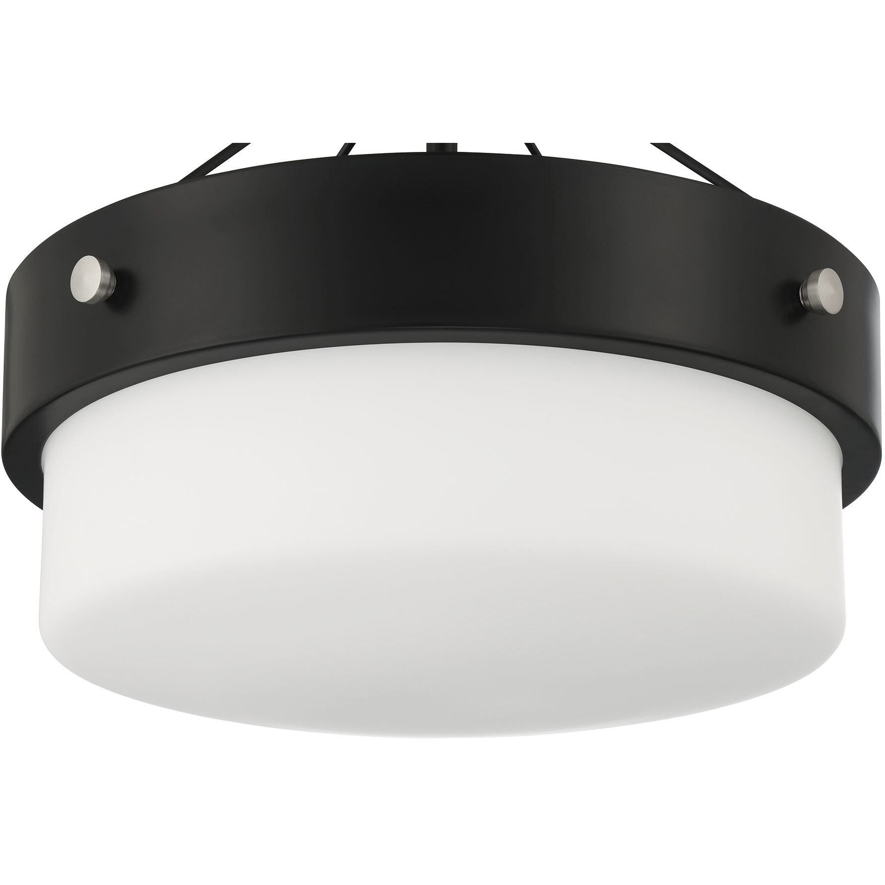 Oak Street 2 Light 13 inch Flat Black Convertible Semi Flush Ceiling Light